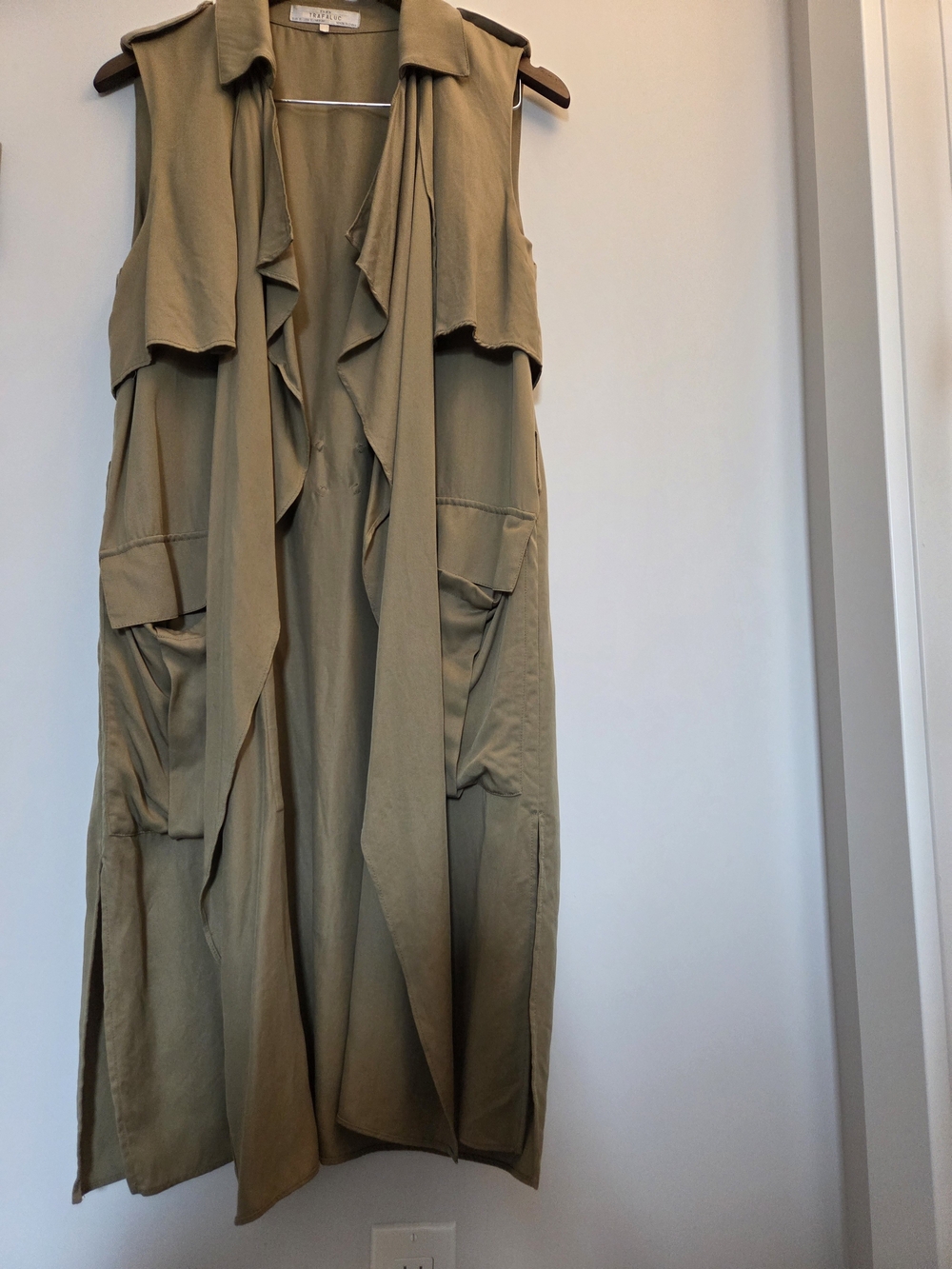 Zara Trafaluc Khaki/Tan Lightweight Vest Jacket
